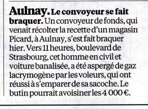 20 déc Le convoyeur se ait braquer