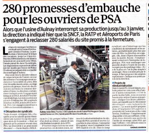 21 déc -280 promesses d'embauche pour les ouvriers de PSA