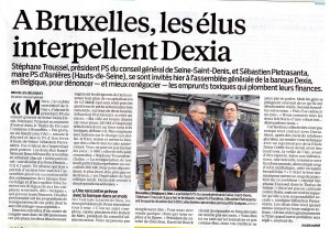 22 déc A bruxelles les élus interpellent Dexia