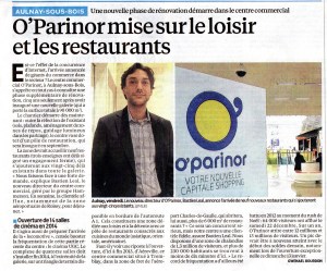 8 janv O'Parinor mise sur le loisir et les restaurants