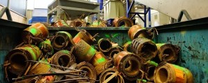 Bobines de cuivre en attente de broyage