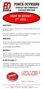 Social communique droit de retrait 2eme  jour