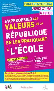 AMICALE LAIQUE - valeurs de la republique  affiche